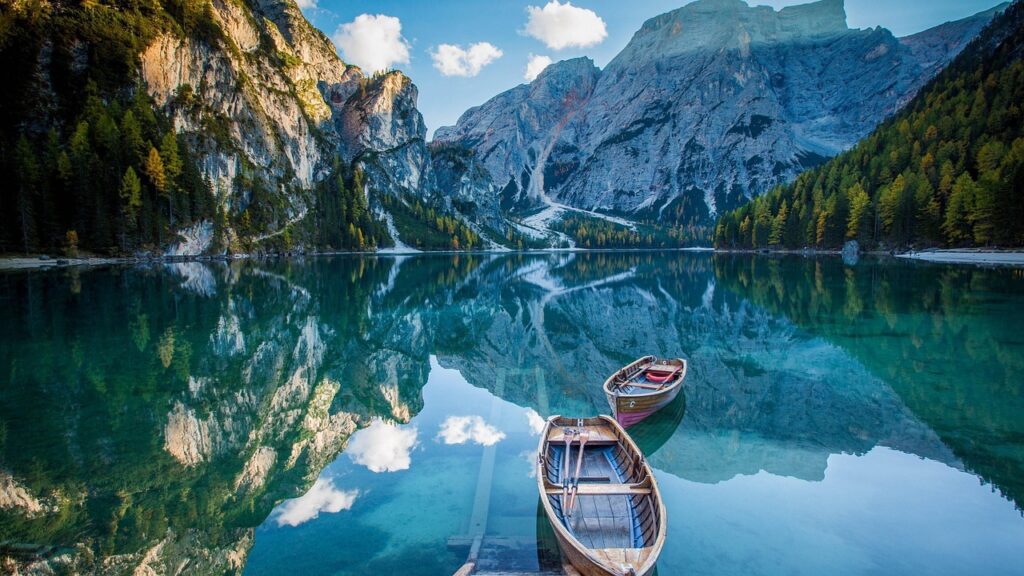 boat, lake, nature